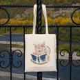 Cute Cat Reading Books With Tea Canvas Tote Bag