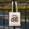 Cute Coffee Cats Books Lover Idea Women Men Kids Canvas Tote Bag Cute Coffee Cats Books Lover Idea Women Men Kids Canvas Tote Bag