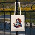 Cute Dog Basset Hound Reading Book Canvas Tote Bag Cute Dog Basset Hound Reading Book Canvas Tote Bag