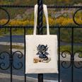 Cute Dragon Books Flower Bookworm Book Lover Canvas Tote Bag
