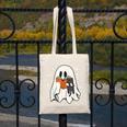 Cute Ghost Reading Book Spooky Season Halloween Costume Kids Canvas Tote Bag