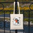 Cute Halloween Ghost Reading Book Canvas Tote Bag Cute Halloween Ghost Reading Book Canvas Tote Bag