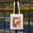 Cute Hedgehog Book Nerd Canvas Tote Bag