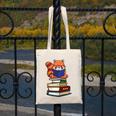 Cute Kawaii Kids Reading Books Glasses Red Panda Lover Canvas Tote Bag Cute Kawaii Kids Reading Books Glasses Red Panda Lover Canvas Tote Bag