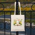 Cute Rabbit And Book Women Girls Reading Book Rabbit Lover Canvas Tote Bag Cute Rabbit And Book Women Girls Reading Book Rabbit Lover Canvas Tote Bag