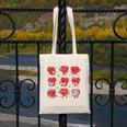 Cute Reading Hearts Valentine Day Book Lover Teacher Student Canvas Tote Bag Cute Reading Hearts Valentine Day Book Lover Teacher Student Canvas Tote Bag
