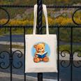Cute Teddy Bear Reading Book Fun Canvas Tote Bag