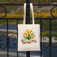 Daffodils Flowers Book Floral Canvas Tote Bag