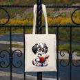 Dalmatian Reading a Book Dog Canvas Tote Bag