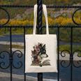Dog Book Flower Canvas Tote Bag Dog Book Flower Canvas Tote Bag