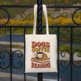 Dogs Coffee Reading Book Lover Canvas Tote Bag