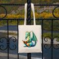 Dragon With Book Canvas Tote Bag Dragon With Book Canvas Tote Bag
