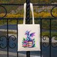 Dragon Book Fantasy Reading Canvas Tote Bag