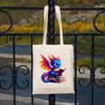 Dragon Reading a Book Bookworm Book Lover Canvas Tote Bag