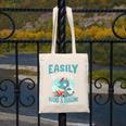 Easily Distracted By Books And Dragons Nerds Canvas Tote Bag