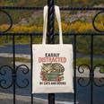 Easily Distracted By Cats And Books Vintage Canvas Tote Bag