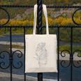 Elephant Holds Book Wriing Motif Animal Artwork Elephant Canvas Tote Bag