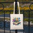 Enchanted Open Book With Blooming Flowers Canvas Tote Bag