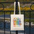 Equal Rights Book Flower Equality Peace Love Kindness Book Canvas Tote Bag