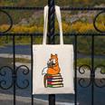 Fox Books Read Reading Librarian America Men Women Kids Canvas Tote Bag