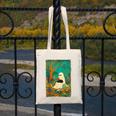 Groovy Ghost Reading Book Cat Halloween Ghost Teacher Canvas Tote Bag Groovy Ghost Reading Book Cat Halloween Ghost Teacher Canvas Tote Bag