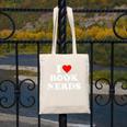 I Heart Book Nerds Book Readers Cute Canvas Tote Bag