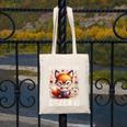 I'd Rather Be Reading Cute Fox Book Lover Reader Bookworm Canvas Tote Bag