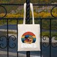 I'm With The Banned Stack Of Books Vintage Sunset Retro Canvas Tote Bag