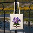 Irises Flowers Book Iris Floral Canvas Tote Bag