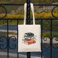 It's a Good Day To Read a Book Floral Stack Tee Canvas Tote Bag