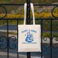 Just a Girl Who Loves Books Book Lover Bookish Canvas Tote Bag