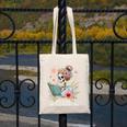 Just A Girl Who Loves Books Messy Bun Book Skeleton Bookworm Canvas Tote Bag