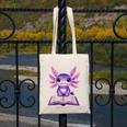 Kawaii Axolotl Cute Axolotls Reading Book Canvas Tote Bag Kawaii Axolotl Cute Axolotls Reading Book Canvas Tote Bag