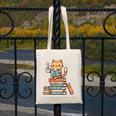 Kawaii Cat Coffee Books Teacher Men Women Girls Kids Canvas Tote Bag