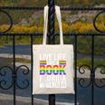 LGBTQ Quote Live Life Like A Banned Rainbow Book Canvas Tote Bag LGBTQ Quote Live Life Like A Banned Rainbow Book Canvas Tote Bag