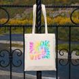 Library Book Fair Vibe Tie Dye School Reading Nostalgic Canvas Tote Bag