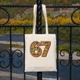 Literary 67 Bookshelf Six Seven Reading Meme Canvas Tote Bag