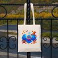 Little Ghost Coffee Tee Spooky Season Ghost Reading Book Canvas Tote Bag