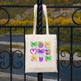 Mardi Gras Teacher Coquette Bow Pencil Apple Book Women Girl Canvas Tote Bag