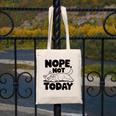 Nope Not Today Antisocial Introvert Cat Lover Men Women Kids Canvas Tote Bag