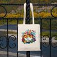 Open Book With Colorful Floral Reading Magic Canvas Tote Bag Open Book With Colorful Floral Reading Magic Canvas Tote Bag