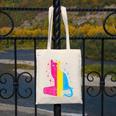 Pansexual Pride Celestial Cat Sitting Book LGBTQ Pan Colors Men Women Canvas Tote Bag