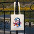 Penguin Reading a Book Animal Canvas Tote Bag Penguin Reading a Book Animal Canvas Tote Bag