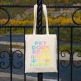 Pet Dogs Read Books Be Happy Dog Lover Canvas Tote Bag