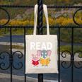 Pig Elephant Reading Cute Book Lover Bookworm Boys Girls Kid Canvas Tote Bag