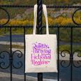 Quietly Thriving In Fictional Realms Book Lovers Canvas Tote Bag