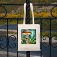Rabbit Reading Book Under Large Mushroom Easter Bandana Canvas Tote Bag