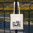 Raccoon Reading A Book Vintage Trash Reader Canvas Tote Bag