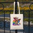 Rainbow Pride Bigfoot Reading Book With Heart Glasses Canvas Tote Bag Rainbow Pride Bigfoot Reading Book With Heart Glasses Canvas Tote Bag