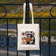 Well Read & Slightly Feral Raccoon Book Lover Graphic Canvas Tote Bag